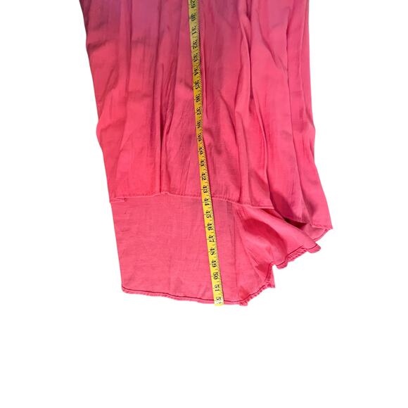 SOLD Nine West Twist Front High Low Midi Dress Pink Red A-Line Cutout Beachy XL - Picture 8 of 11
